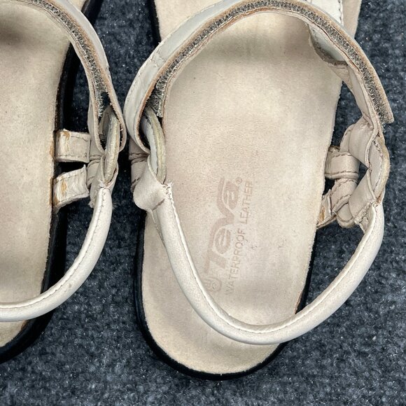 Teva Ventura‎ Cork sandals Women's Size 8.5 Cream Leather Athletic Comfort Beach - Picture 9 of 13